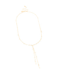 Gold Cubic Zirconia Cluster Y-Necklace - link has visual effect only