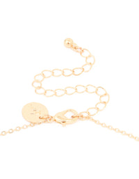 Gold Plated Cubic Zirconia Cross Rosary Y-Necklace - link has visual effect only