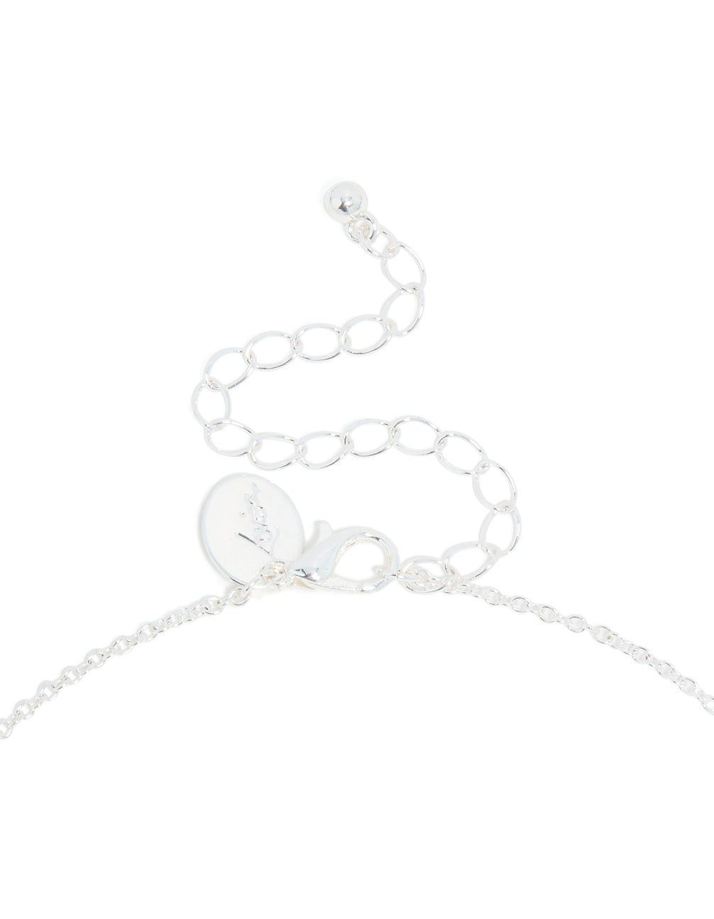 Silver Plated Cubic Zirconia Flower Centre Pendant Necklace
