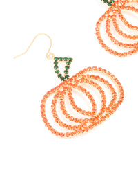 Gold Diamante Glam Pumpkin Drop Earrings - link has visual effect only