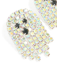 Silver Diamante Ghost Drop Earrings - link has visual effect only