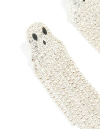 Silver Diamante Cupchain Ghost Drop Earrings - link has visual effect only