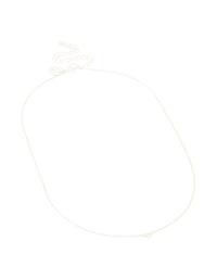 Silver Plated Brass Cubic Zirconia Mini Bezel Pendant Necklace - link has visual effect only