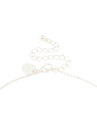 Silver Plated Brass Cubic Zirconia Mini Bezel Pendant Necklace - link has visual effect only