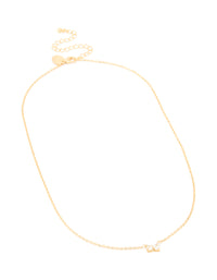 Gold Plated Brass Cubic Zirconia Mini Double Round Pendant Necklace - link has visual effect only