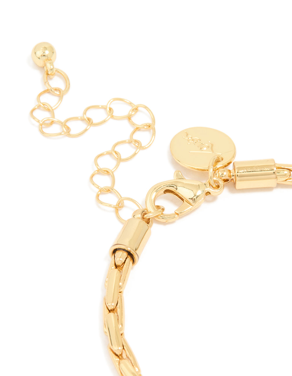Gold Plated Brass Round Linear Chain Bracelet
