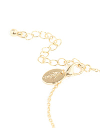 Gold Plated Cubic Zirconia & Pearl Heart Bracelet - link has visual effect only