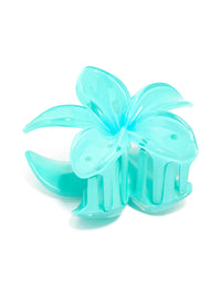 Blue Ombre Frangipani Flower Claw Clip - link has visual effect only