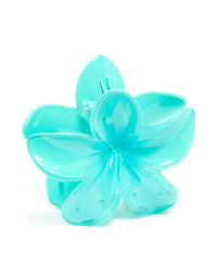 Blue Ombre Frangipani Flower Claw Clip - link has visual effect only