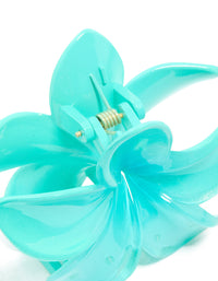 Blue Ombre Frangipani Flower Claw Clip - link has visual effect only