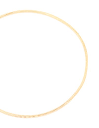 Gold Cubic Zirconia Heart & Snake Chain Bracelets 2-Pack - link has visual effect only