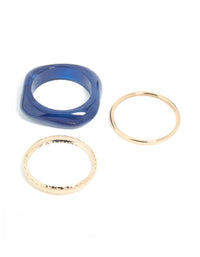 Acrylic Gold & Blue Bangle Pack - link has visual effect only