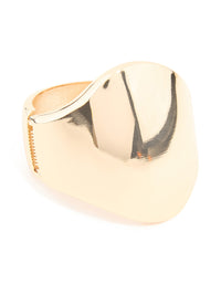 Gold Large Smooth Hinged Bangle - link has visual effect only