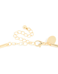 Gold Plated Collar Double Oval Pendant Necklace - link has visual effect only