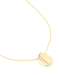 Gold Plated Pebble Long Toggle Necklace - link has visual effect only