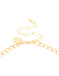 Gold Plated Collar Diamante Pave Necklace - link has visual effect only