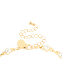 Gold Plated Diamante Circles Necklace - link has visual effect only