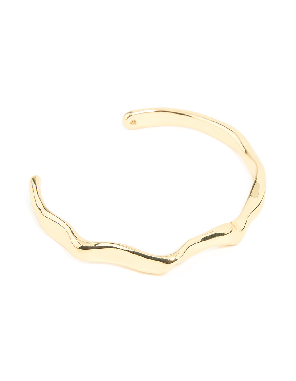 Gold Plated Organic Wavy Wrist Cuff