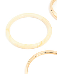 Acrylic & Gold Bangles 4-Pack - link has visual effect only
