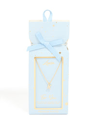 Gold Plated Brass Cubic Zirconia Letter K Necklace - link has visual effect only