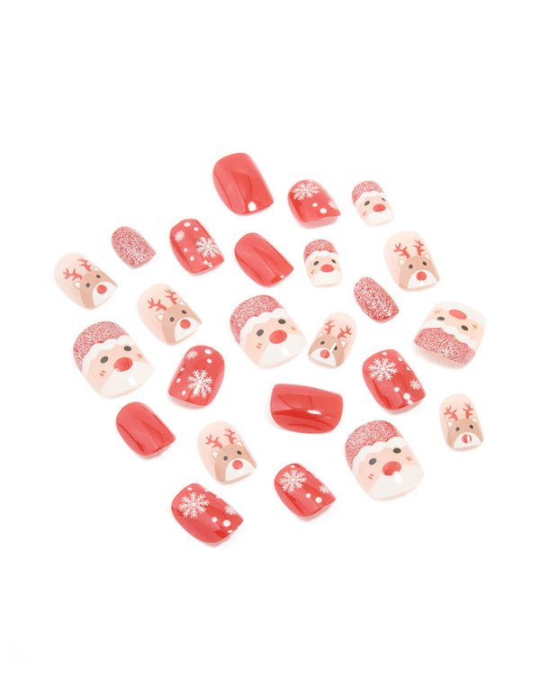 Santa & Reindeer Press-On Nail Set
