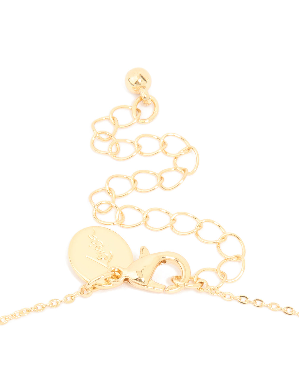 Gold Plated Cubic Zirconia Mini Sagittarius Zodiac Sign Pendant Necklace