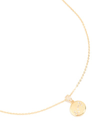 Gold Plated Cubic Zirconia Mini Scorpio Zodiac Sign Pendant Necklace - link has visual effect only