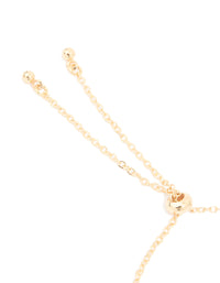 Gold Plated Cubic Zirconia Pave Bubble Letter L Toggle Bracelet - link has visual effect only