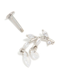 Titanium Cubic Zirconia Vine Ear Crawler Single Flat Back Stud - link has visual effect only