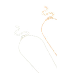 Kids Gold & Silver Cat Mood BFF Necklace Pack - link has visual effect only