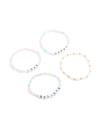 Kids Beaded Love Stretch Bracelet Pack - link has visual effect only