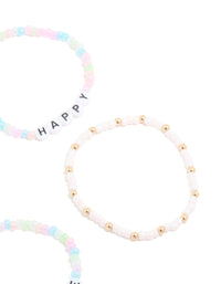 Kids Beaded Love Stretch Bracelet Pack - link has visual effect only