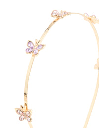 Kids Pink & Purple Butterfly Headband - link has visual effect only