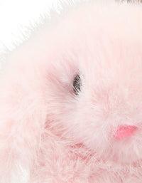 Kids Pink Fabric Bunny Key Chain - link has visual effect only