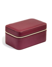 Burgundy PU Leather Rectangular Layered Jewellery Box - link has visual effect only