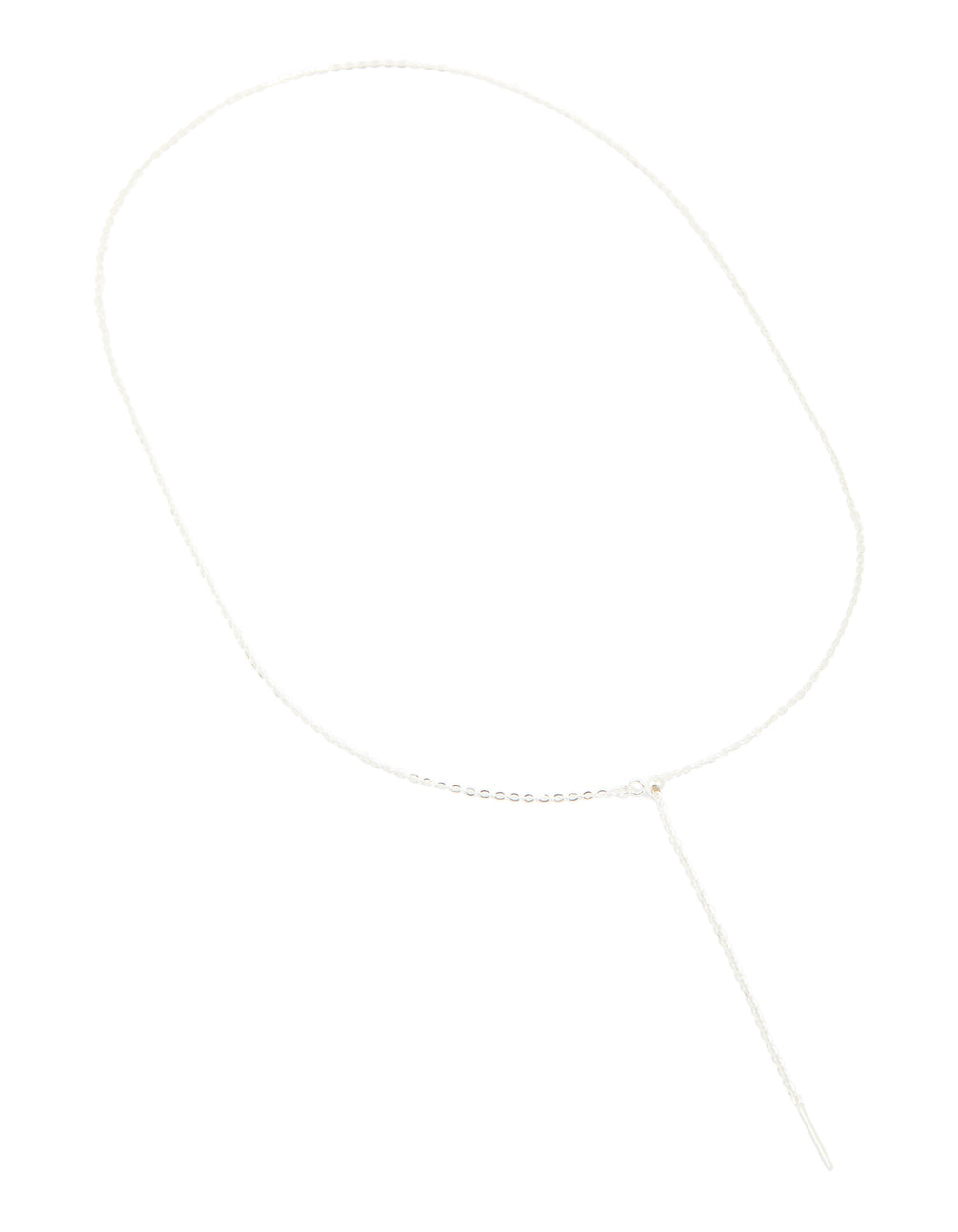 Sterling Silver Adjustable Chain Y-Necklace
