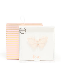 Rose Gold Marble White Butterfly Brooch - link has visual effect only