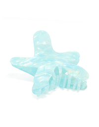Blue Acrylic Medium Starfish Claw Clip - link has visual effect only
