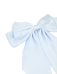 Light Blue Fabric Bow Clip - link has visual effect only