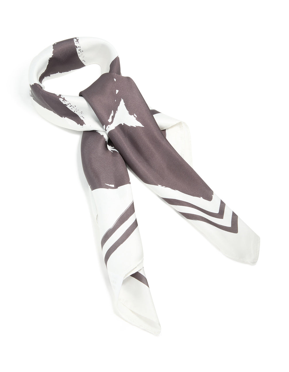 Monochrome Half Circle Fabric Scarf