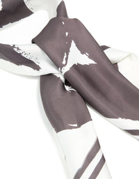 Monochrome Half Circle Fabric Scarf - link has visual effect only