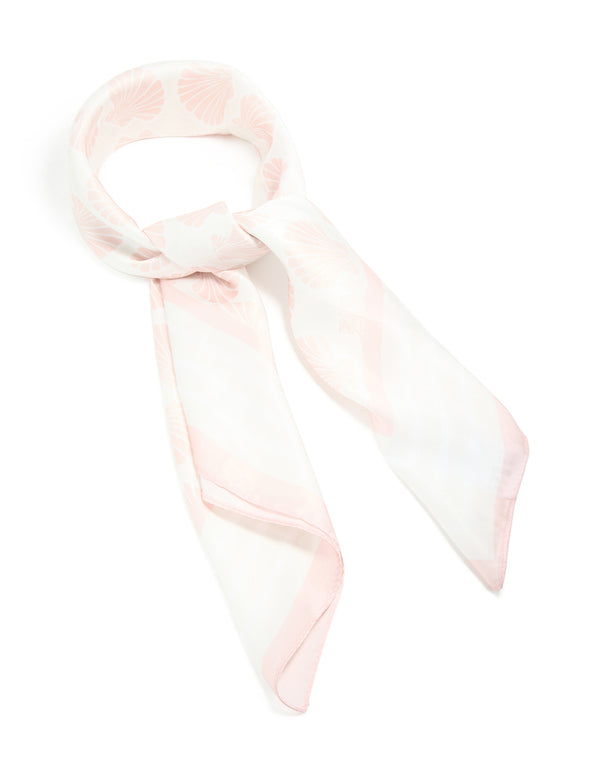 Pink Shell Printed Fabric Scarf