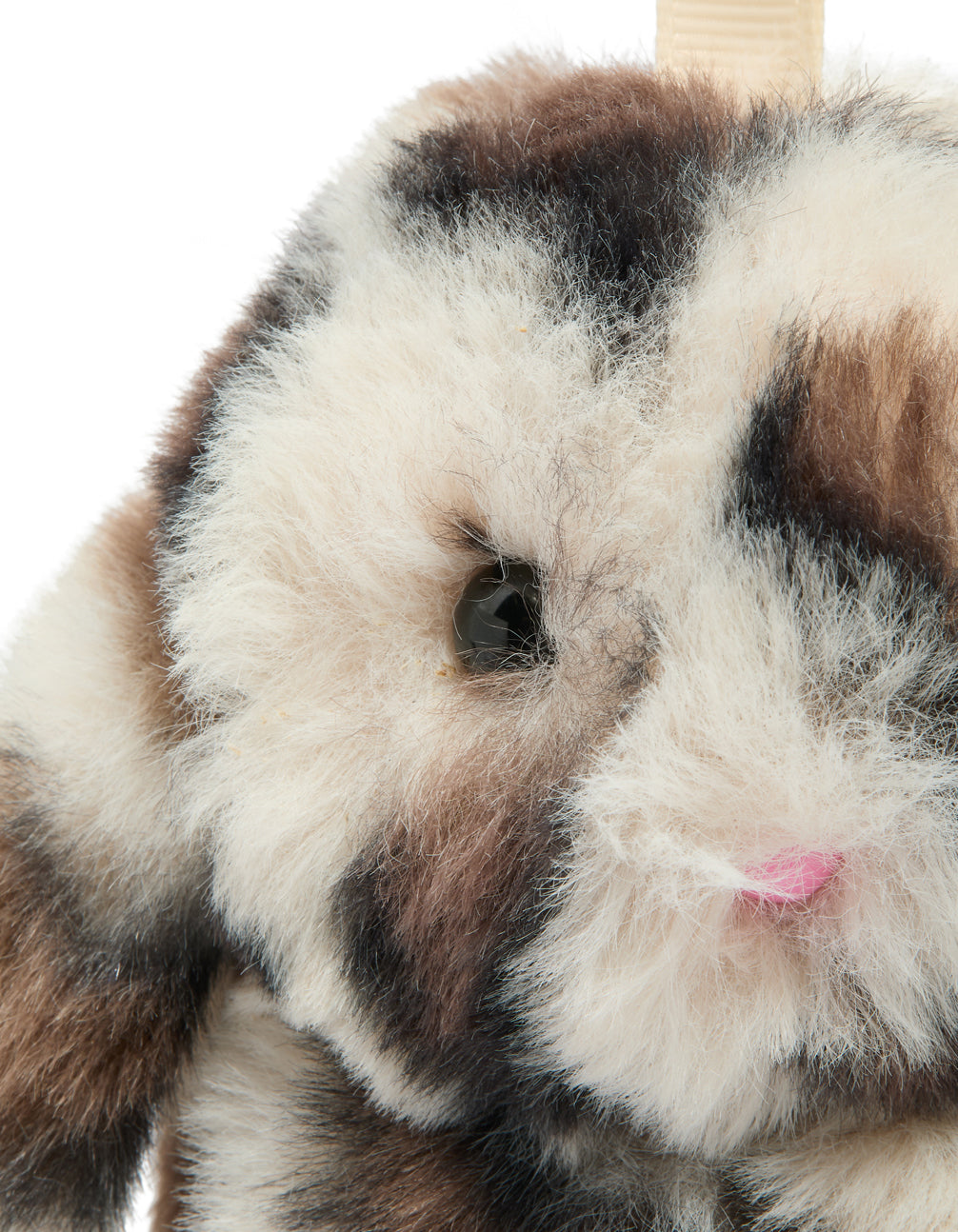 Grey Spotted Fabric Bunny Key Chain