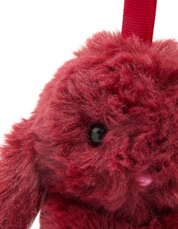 Burgundy Fabric Bunny Key Chain - link has visual effect only