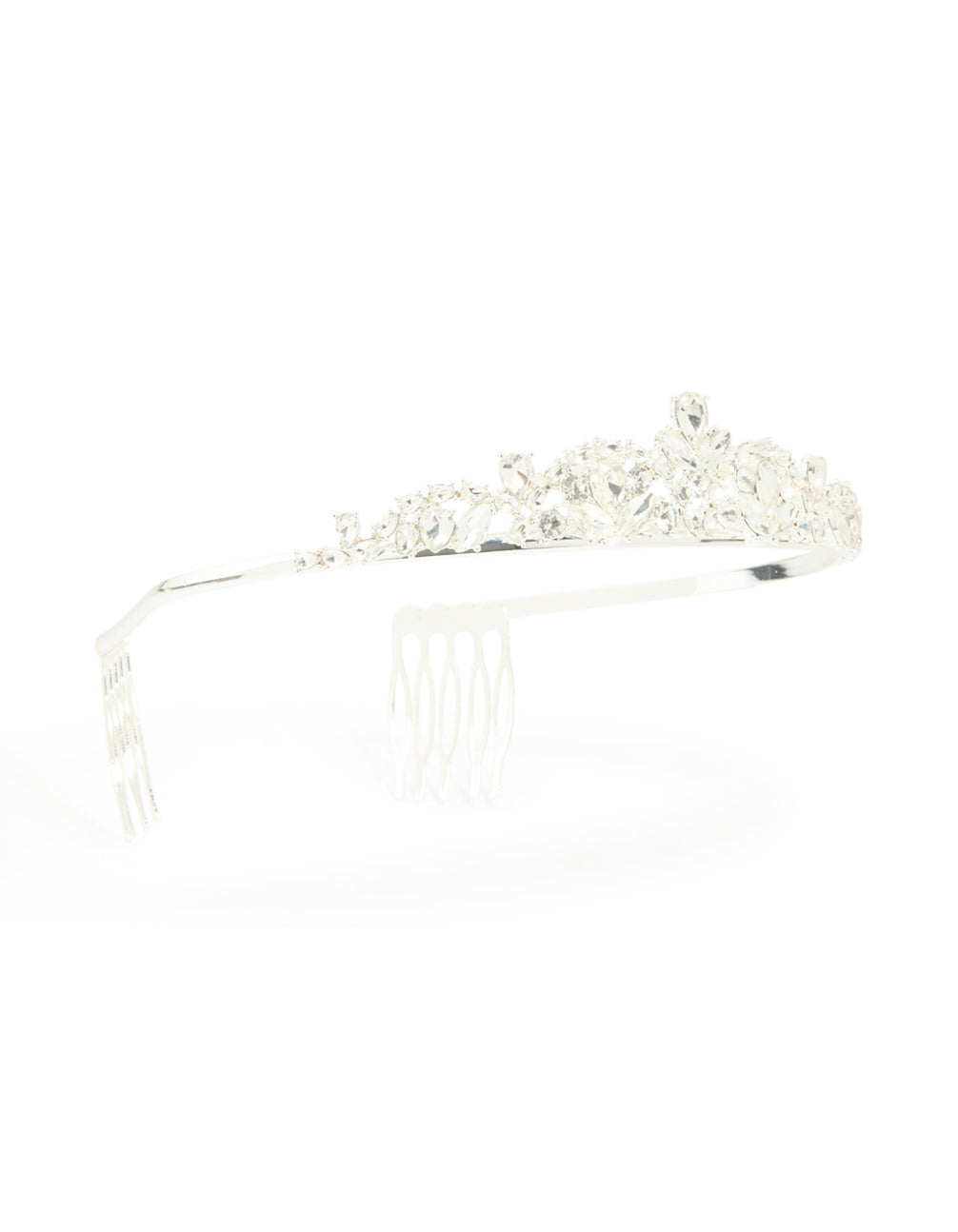 Silver Diamante Small Tiara Headband