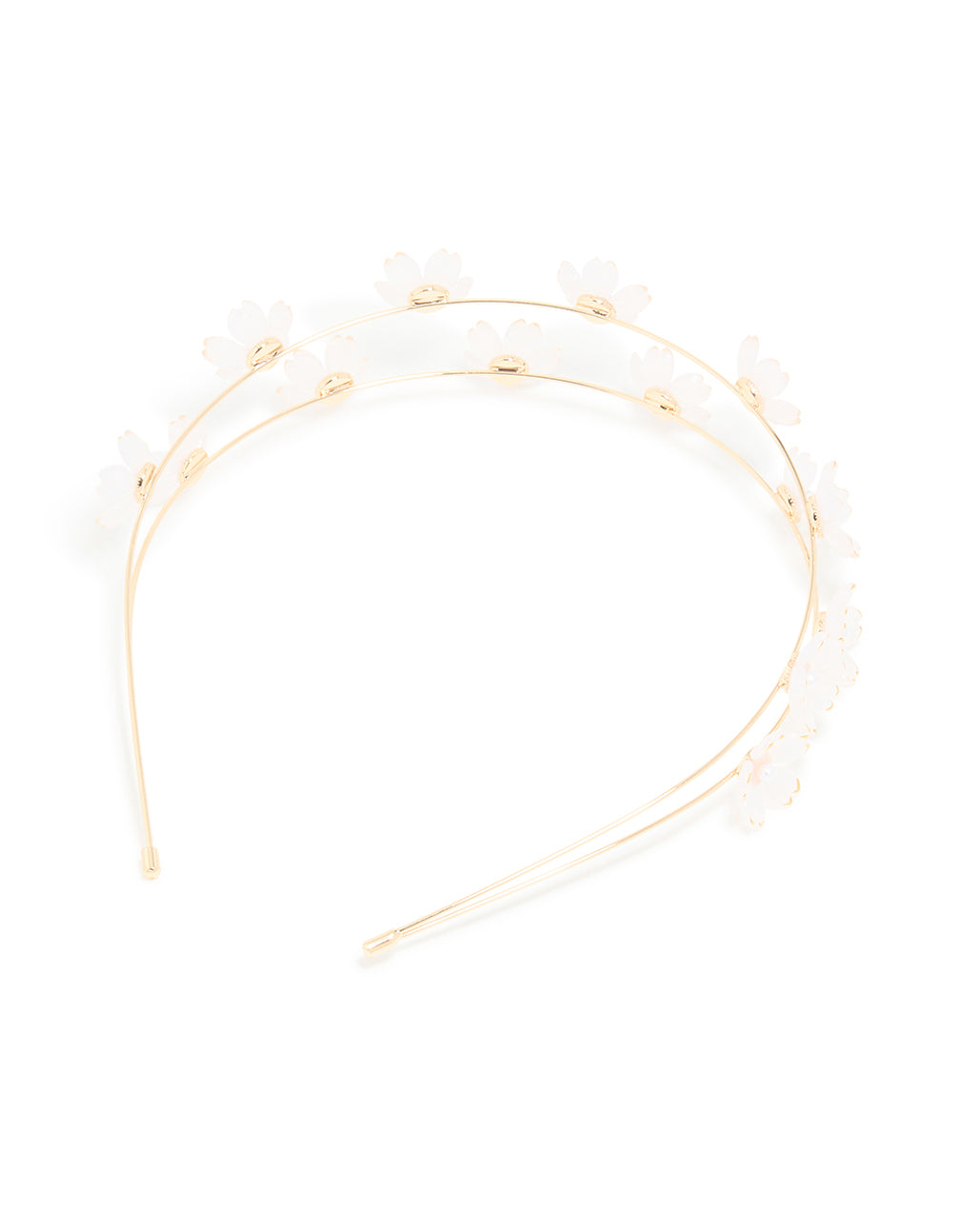 Gold Pearl Small Flower Headband
