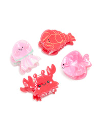 Acrylic Sea Life Claw Clips 4-Pack - link has visual effect only