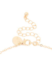 Gold Pearl Diamante Celestial Charm Necklace - link has visual effect only