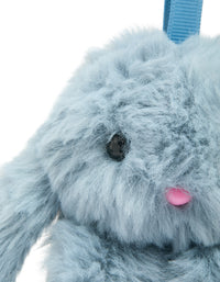 Light Blue Fabric Bunny Key Chain - link has visual effect only