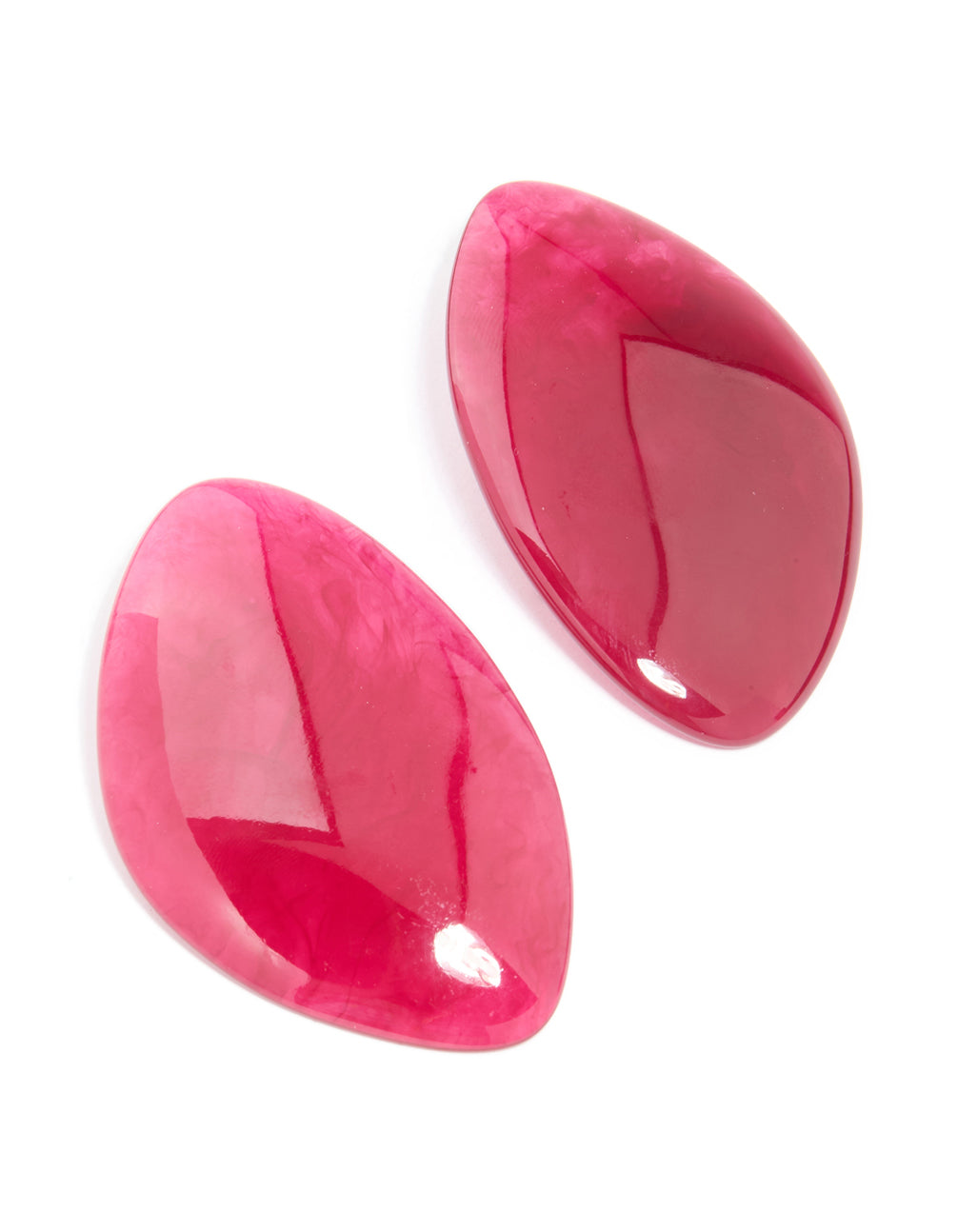 Burgundy Acrylic Statement Drop Earrings